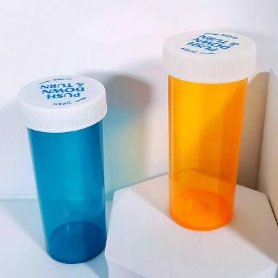 Sale Orange Blue Child Resistant Container Medicine Capsule Pharmacy Pill Vilas Plastic Bottle