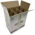 Custom Printed Kraft Paper Wine Boxes 6-Bottle Paper Bottle Carriers for Sale