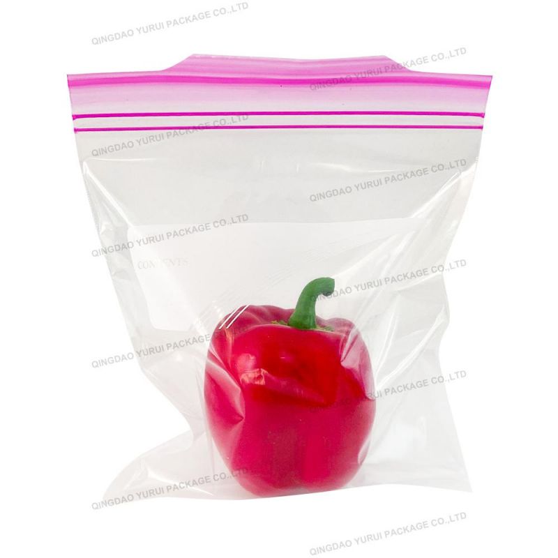 Food Grade Recyclable Zipper Poly Freezer Bag 2 Mil Reclosable Bags