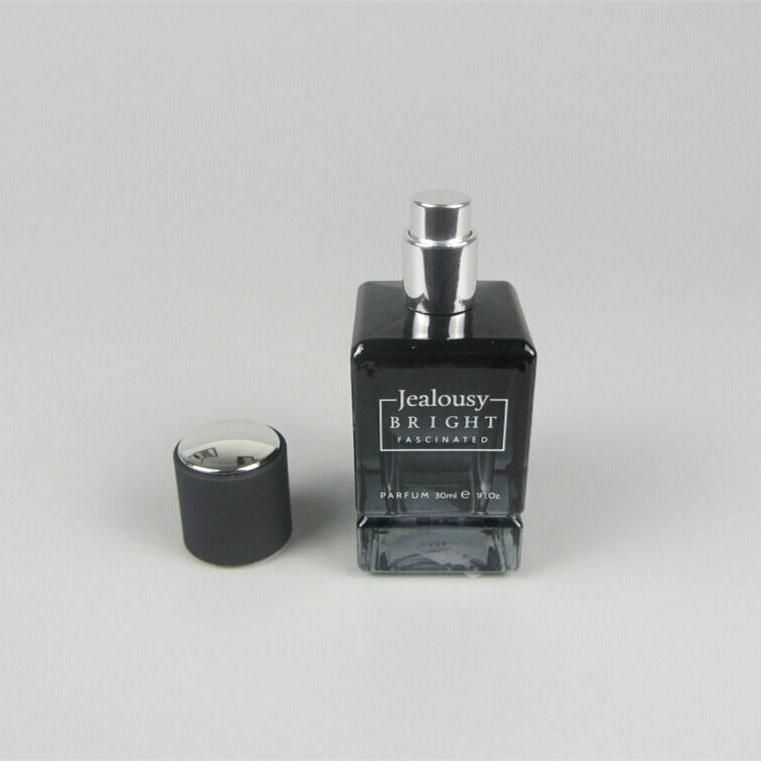 Square Flat Shape Cosmetic Glass Spray Perfume Bottle 30ml