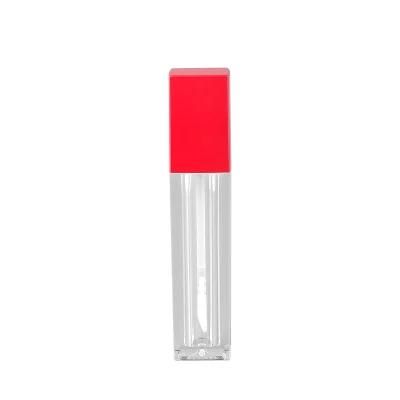 5 Ml China Supplier Clear Lipgloss Bottle Empty Lip Gloss Tube Square Lip Gloss Containers with Wand