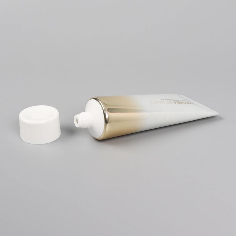 Black Color Flip Top Cap PE Plastic Tube for Face Wash Cream Packaging