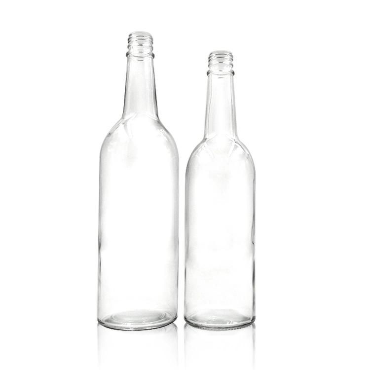 1 Liter Empty Glass Liquor Bottle with Metal Security Lid