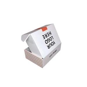 Custom Logo Printed Flat Pack Folding Corrugated Die Cut Mailing Box