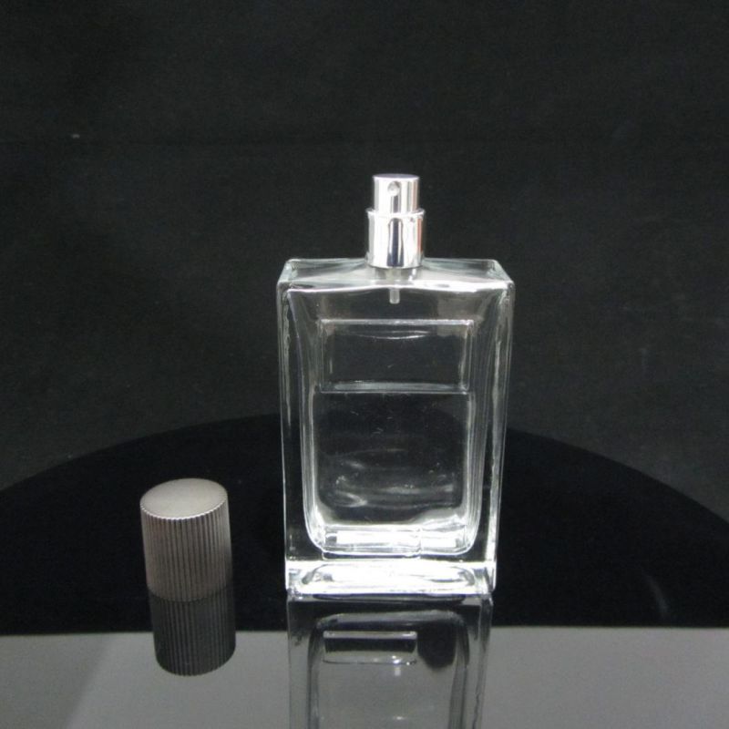 Simple Design Clear Sqaure Shape Parfum Glass Perfume Bottle