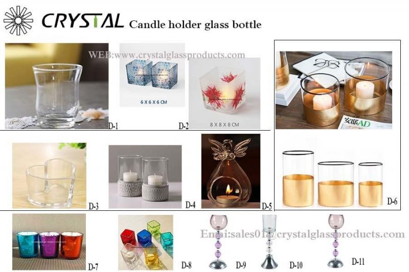 High White Glass Candle Holder /Candle Glass Cup