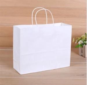 Custom White Craft Paper Gift Bag for Packaging