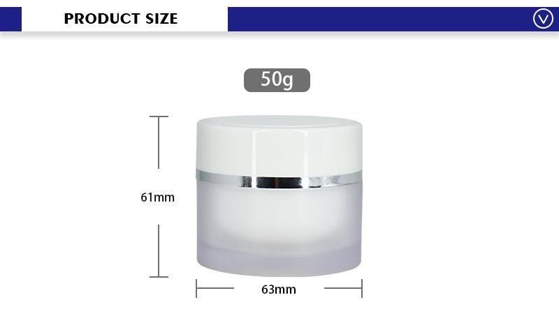 Hot Selling 50g PS Transparent Frosted Cream Jar