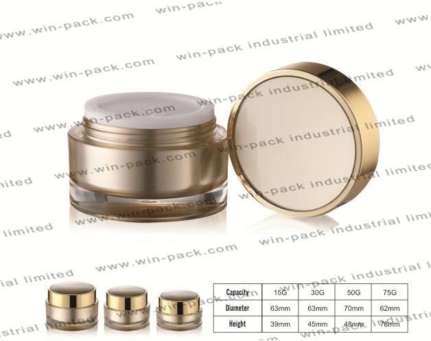 Winpack Factory Sold Cosmetic Cream Acrylic Jar 30g 50g 75g for Face Care Packing