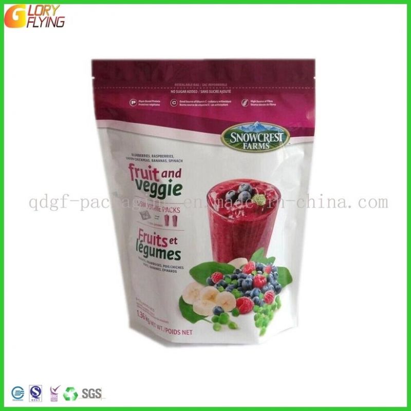 Plastic Doypack with Zipper/ Food Packaging Bags for Vegetable