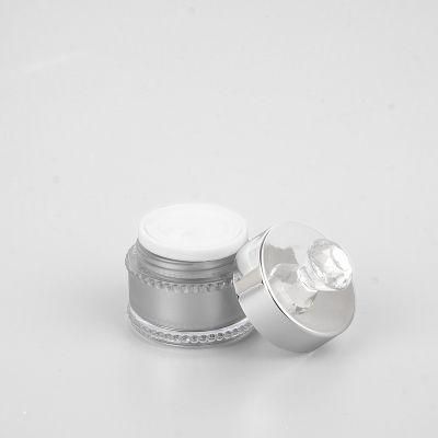 in Stock Fast Shipping Diamond Lid 5g 10g Plastic Empty Facial Cream Container Cosmetic Packaging Cream Jar