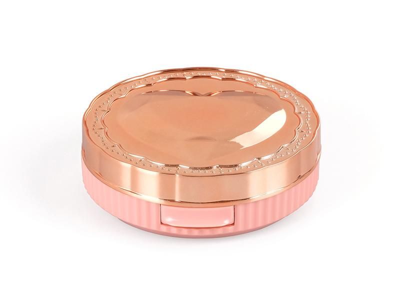 59mm Pan Heart Round Plastic Compact Case Pressed Powder Compact Container Box Wholesale Cosmetic Compact Mirror Case Containers