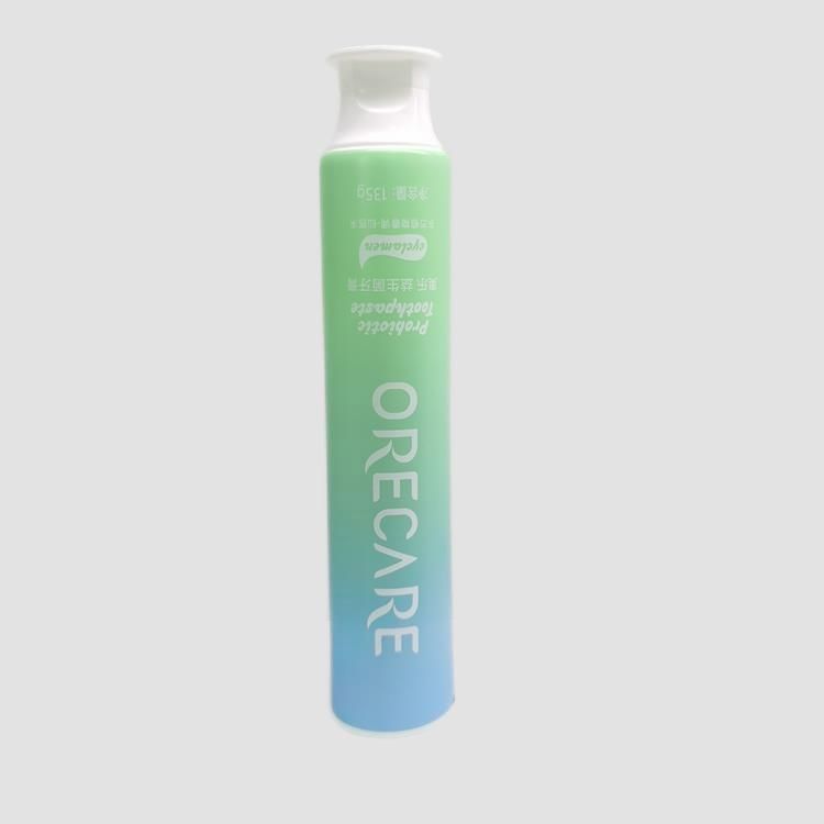 Eco Cosmetic PCR Toothpaste Lotion Tube Packaging Blue Finished Toothpaste Plastic Tubes