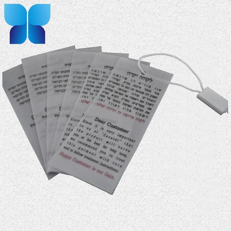 Custom Paper PP PVC Label Hang Tag