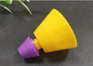 18/410 Multicolor Double Layer Plastic Nozzle Flip Top Cap