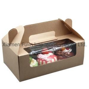 Custom Printed Logo Wholesale Cheap Party Cupcake Packing Kraft Paper Box