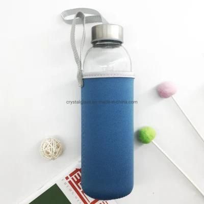 18oz Glass Beverage Bottles with Lid