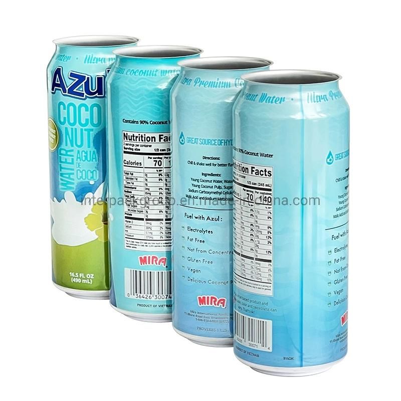 490ml Sleek Aluminium Can for Packing Drink Wholesale Aluminum Bottle Aluminum Beer Cans