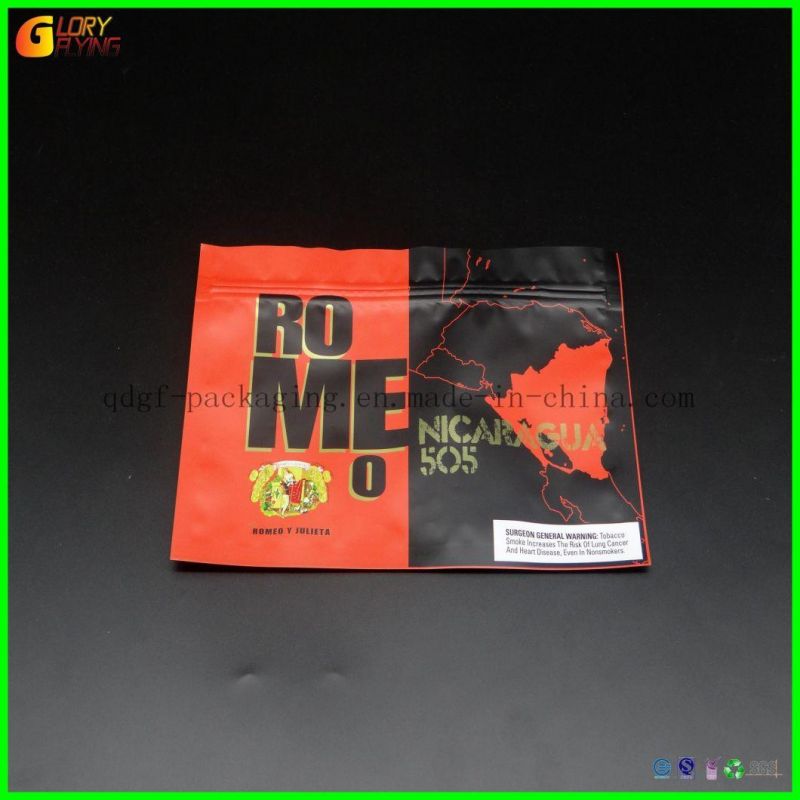 Tobacco Packaging Plastic Bag Cigarette Zipper Pouch