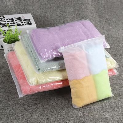 Custom Transparent PE Plastic Slider Zip Lock Bags Frosted PE Zipper Packaging Bag