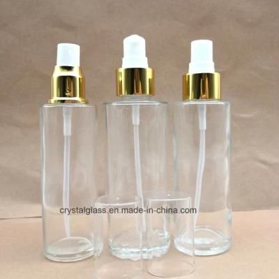 30ml Water Cosmetic Bottle with Spray Golden Metal Cap