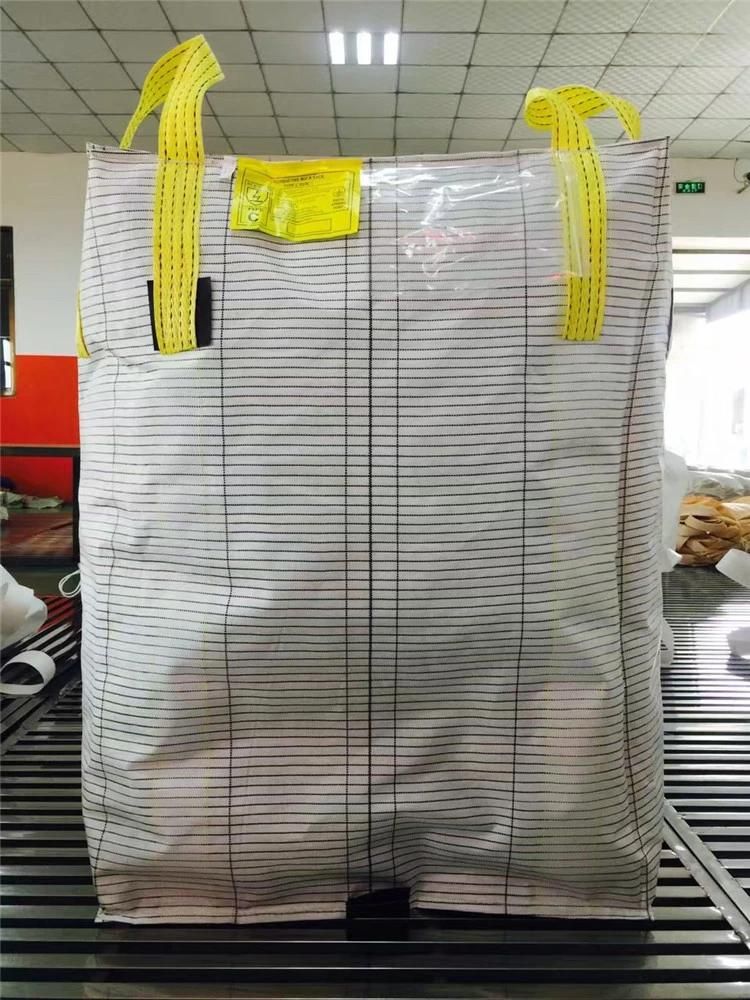 Type C Fibcs Ground-Able Conductive Big Bag with Black Antistatic Liner to Transport Flammable Powders.