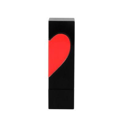 in Stock Luxury Heart Shape Lipstick Tubes Empty Customized Plastic Empty Square Lip Balm Case Container Packaging