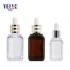 OEM 30ml 50ml Brown Transparent Plastic Oil Dropper Bottle