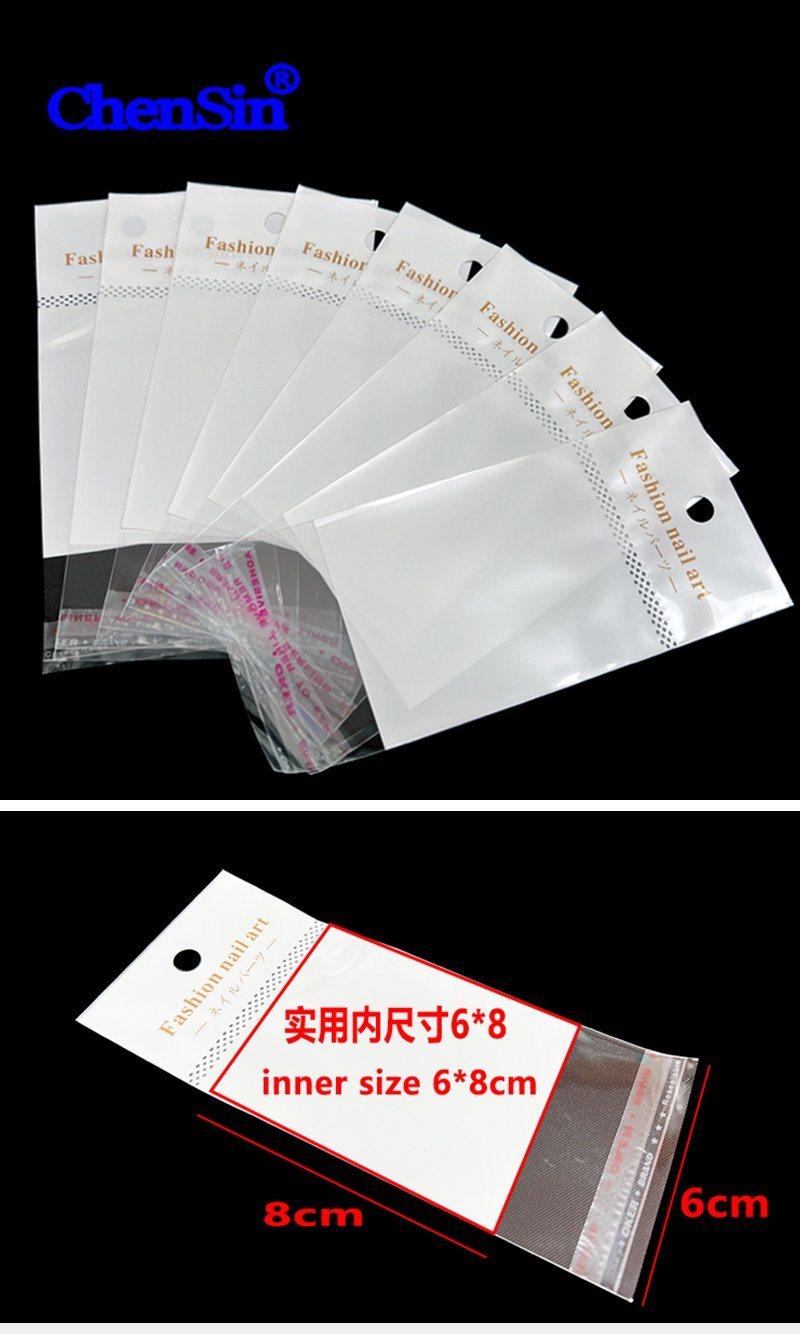 Fashion Nail Art Transparent Packaging Bagself Adhesive Seal Tape