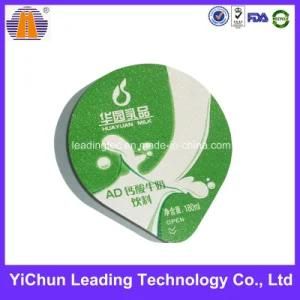 Plastic Printed Embossed Pre-Cut Aluminum Foil Lid for Yogurt