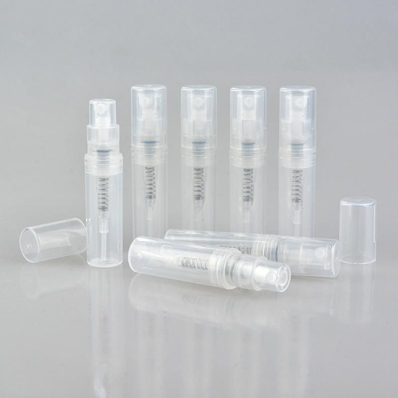 Wholesale Empty Clear Perfume Vial Crimp Sprayer Bottle 2ml Plastic Spray Bottle