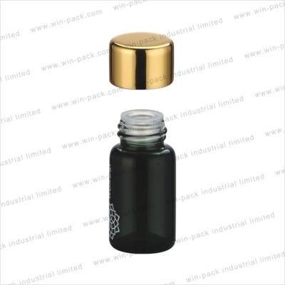 3ml 5ml 8ml 10ml Matte Black Essential Oil Glass Bottle with Gold Color Plastic Cap