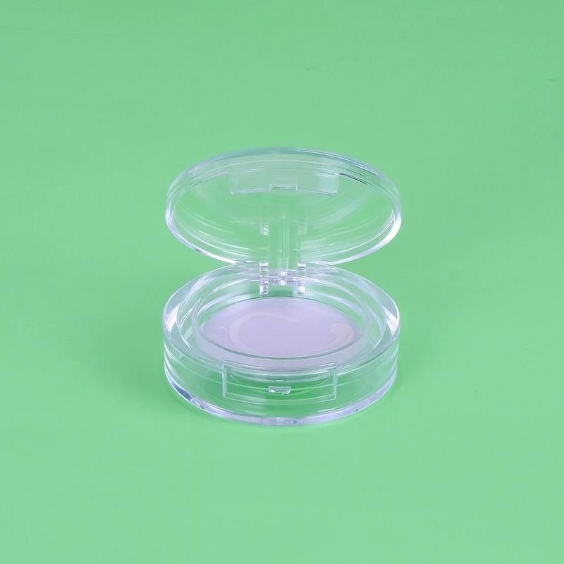 Customized Whloessale Transparent Makeup Case Cosmetic Powder Case Plastic Compact Case Foundation Case with Mirror