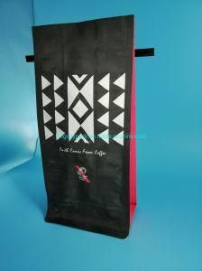 Flat Bottom Stand up Food Packaging Bag with Valve and Tin Tie, Food Pouch for Coffee or Tea