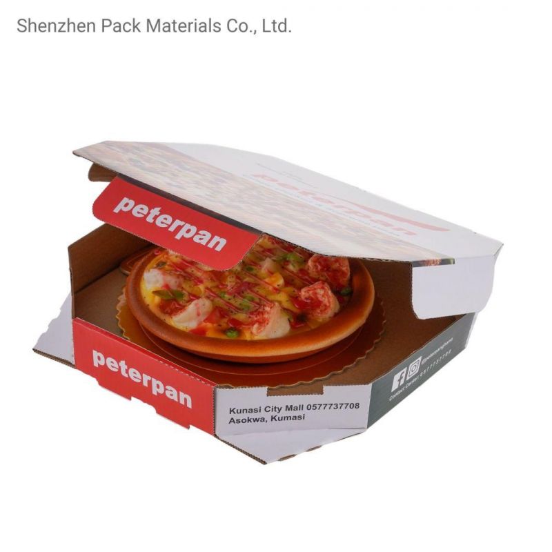 Pizza Cake Customized Recyclable Custom Fast Chips Food Grade Bacon Onion Packaging Paper Box