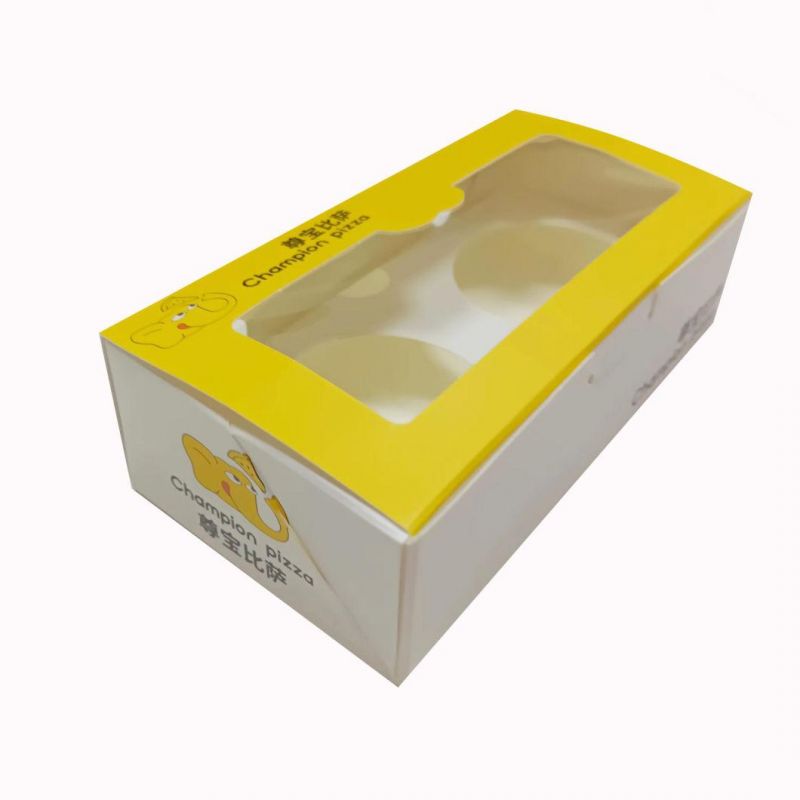 Facotry Cusmetic Aluminum PE Transparent Window Foldable for Eggcake Box