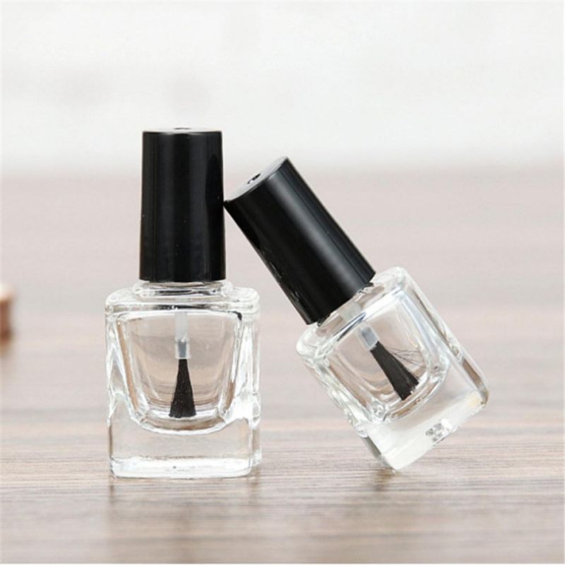 PP Plastic Square Transparent Nail Polish Bottles