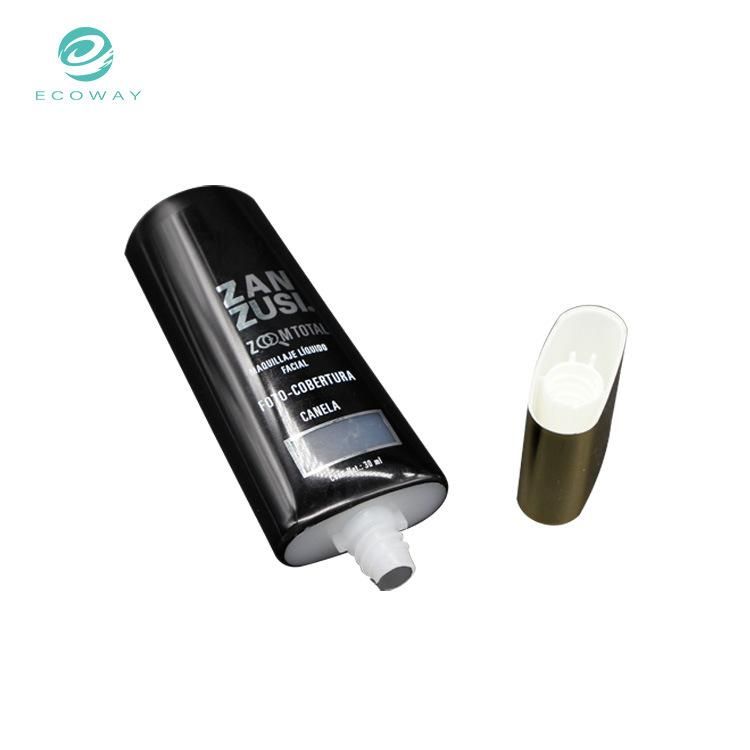 Ultra Flat Electroplating Screw Cap Tin Foil Sealing Transparent Tube Body Base Cream Tube