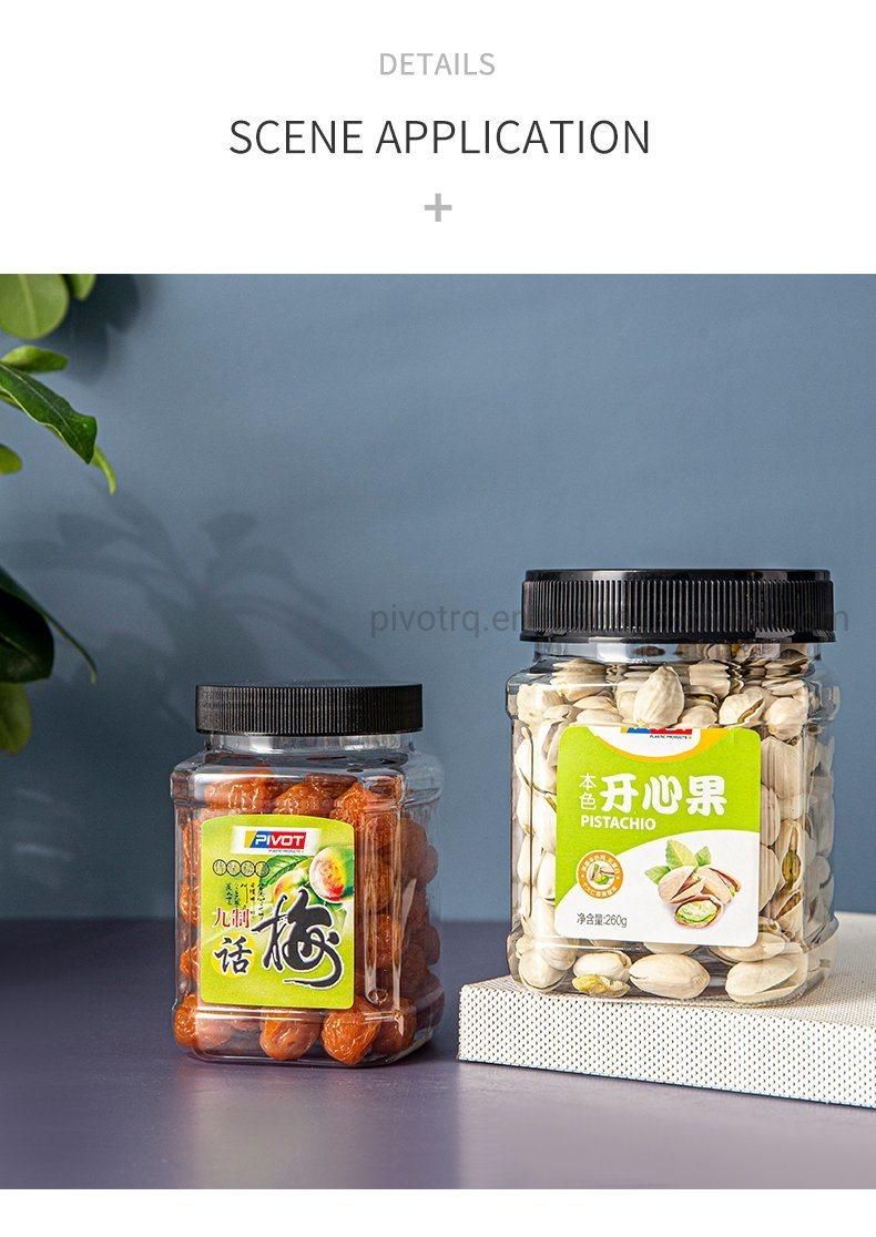 390ml 650ml Pet Plastic Bottle Transparent Storage Jar Nut Cookie Jar