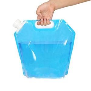 Customized Food Grade Plastic Reusable Camping Emergency Plastic Foldable Water Storage Spout Bag