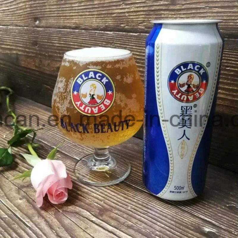 500ml Blank Aluminum Beer Can with 202 Rpt Sot Lids