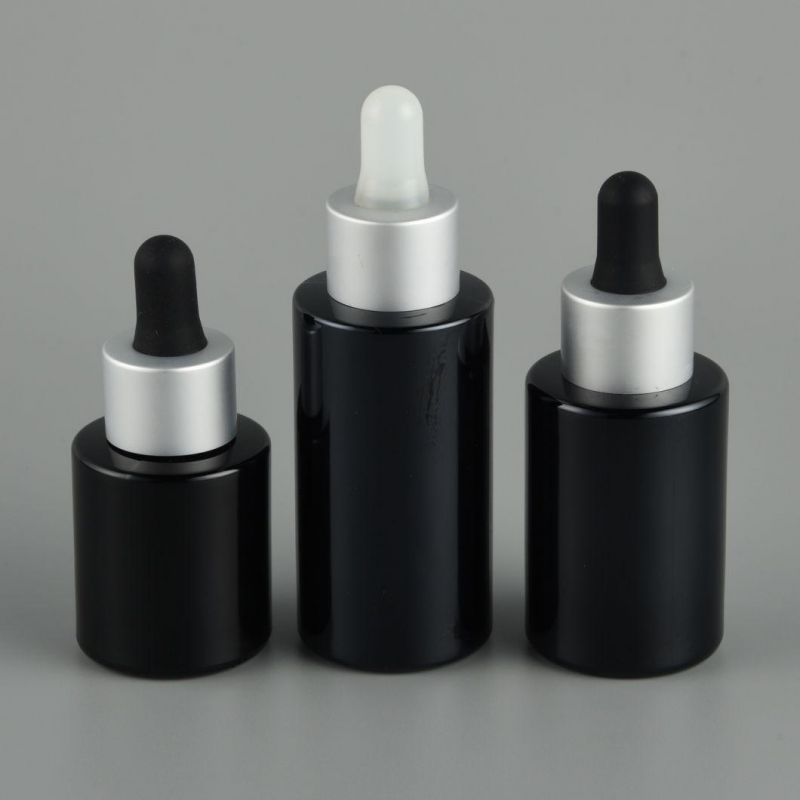 Cosmetic Packaging Factory Supply Aluminum Dropper with Glass Bottle