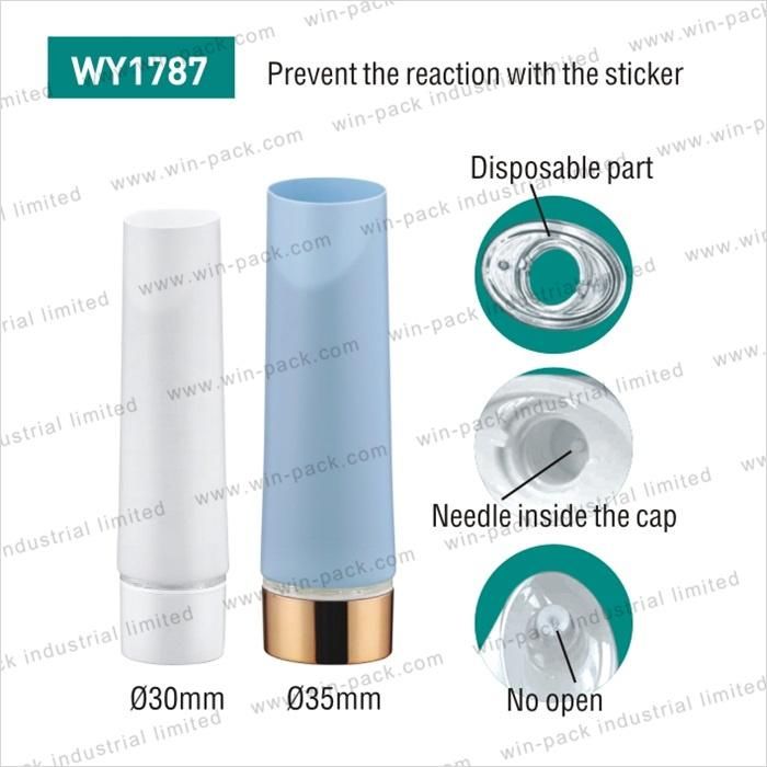 Winpack Cosmetic Cosmetic Plastic Tube Bottle Face Skin Care Product Recycled Plastic Cosmetic Container Blue Soft Plastic Tube D35mm