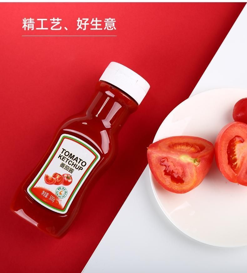 450ml Food Grade Plastic Squeeze Bottle for Sauce Packaging