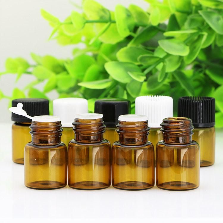Cosmetic Vials 1ml 2ml 3ml 5ml Amber Glass Vial Medical Freeze-Dried Powder Uses Glass Bottle with Polycone Phenolic Screw Cap