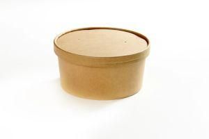 Biodegrable Bamboo Pulp Paper Salad Bowl Wilh Paper Lid Pet Lid PP Lid