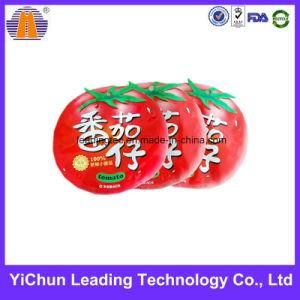 Plastic Hanger Special Shaped Custom Tomato Sauce Food Packaging Bag