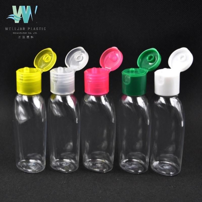 Plastic Pet 120ml Flat Bottle with Flip Cap