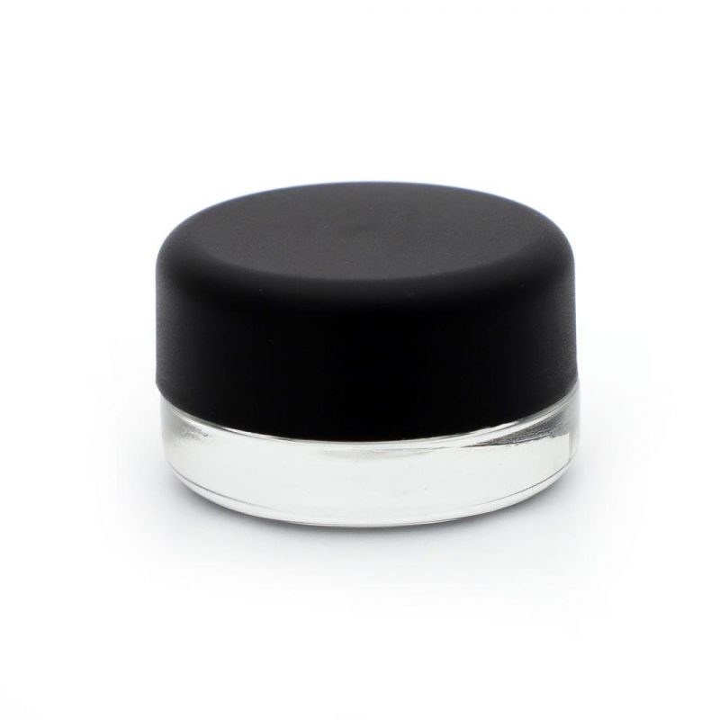 9ml Cosmetic Mini Glass Oil Concentrate Container with Round Child Proof Cap Matte Black Hemp Weed Oil Packaging