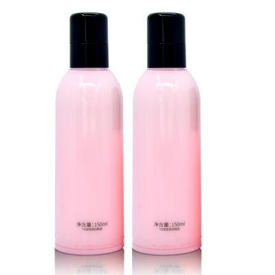 100ml 50ml Boston Shape Pink Pet Bottle with Disc Top Cap